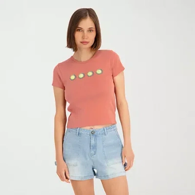 Volcom Womens Short Sleeve Graphic T-shirt In Brown