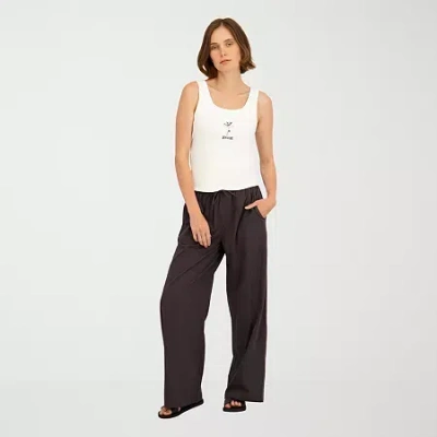 Volcom Womens Wide Leg Pull-on Pant In Brown