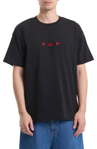 Volcom X Seth Conboy Embroidered Graphic T-shirt In Black