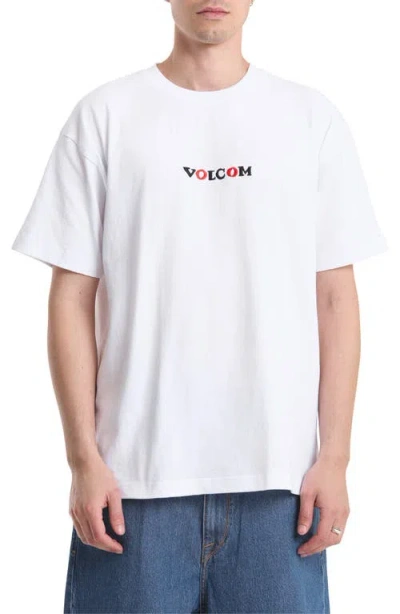 Volcom X Seth Conboy Embroidered Graphic T-shirt In White