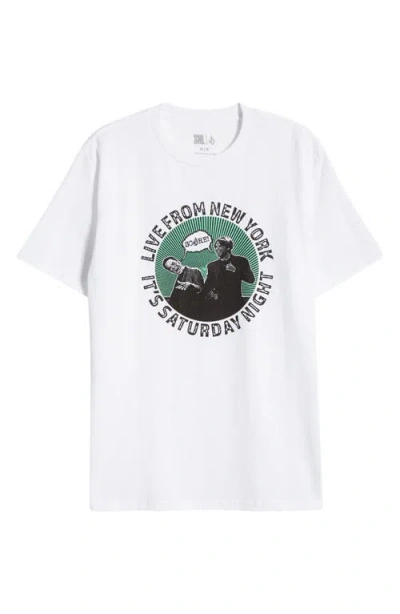 Volcom X Snl 50 Roxbury Graphic T-shirt In White
