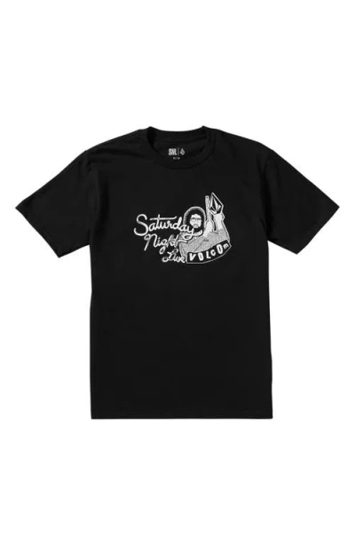 Volcom X Snl More Cowbell Graphic T-shirt In Black