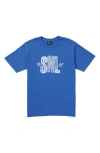 Volcom X Snl Punker Crewneck Cotton Jersey T-shirt In Patriot Blue