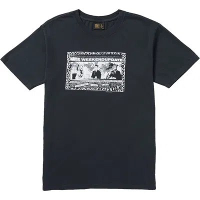 Volcom X Snl Weekend Update Graphic T-shirt In Antique Black