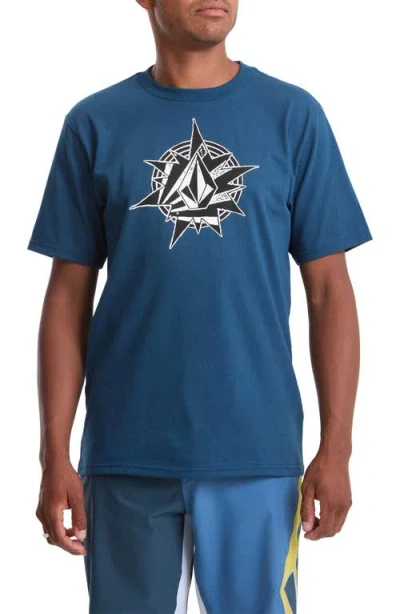 Volcom Yoink Graphic T-shirt In Blue