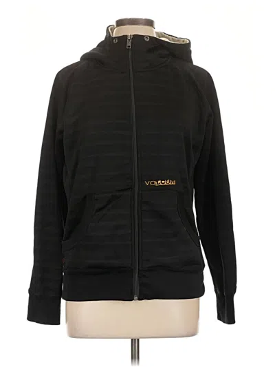 Pre-owned Volcom Zip Up Hoodie In Black