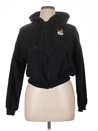 Pre-owned Volcom Zip Up Hoodie In Black