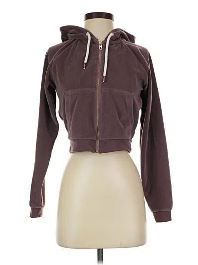 Pre-owned Volcom Zip Up Hoodie In Brown
