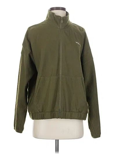 Pre-owned Volcom Zip Up Hoodie In Green