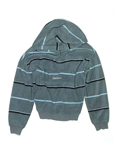 Pre-owned Volcom Kids' Zip Up Hoodie In Teal