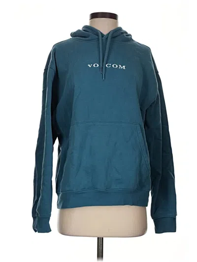 Pre-owned Volcom Zip Up Hoodie In Teal
