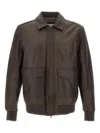 Volfagli Flap-pocket Leather Jacket