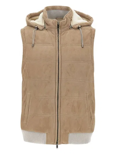 Volfagli Hooded Suede Vest