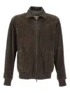 Volfagli Zip-front Suede Jacket