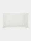 Volga Linen Diamond-stitch Linen Super King Pillowcases (set Of 2) In White