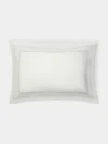 Volga Linen Hem-stitch Linen Standard Pillowcases (set Of 2) In White