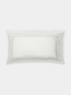 Volga Linen Hem-stitch Linen Super King Pillowcases (set Of 2) In White