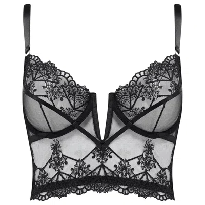Vollers The Corset Company Limited Women's Black Clara Long Line Bra