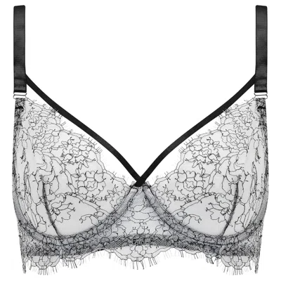 Vollers The Corset Company Limited Women's Black / White Anastasia Balcony Bra In Black/white
