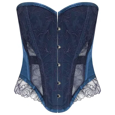 Vollers The Corset Company Limited Women's Blue Aria Overbust Corset