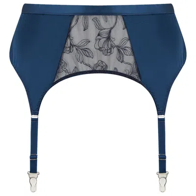 Vollers The Corset Company Limited Women's Blue Aria Suspender Belt