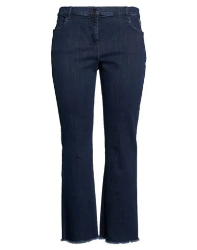 Volpato Woman Jeans Blue Size 6 Cotton, Elastane