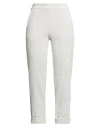 Volpato Woman Pants Light Grey Size 6 Polyester, Nylon, Elastane In White
