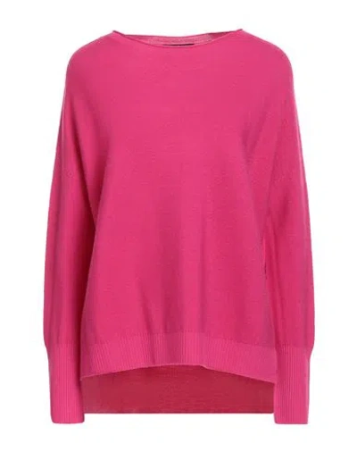 Volpato Woman Sweater Magenta Size 10 Virgin Wool In Pink