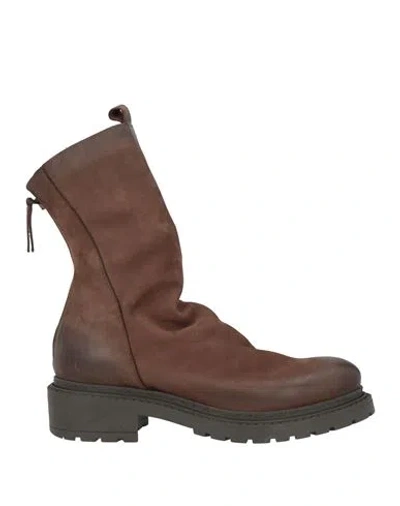 Volta 49 Woman Ankle Boots Dark Brown Size 6 Leather