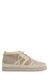 Volta Canvas Mid-top Sneakers In Beige