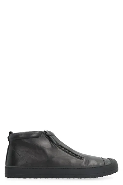 Volta Leather High-top Sneakers In Black