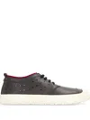 Volta Leather Low-top Sneakers In Black