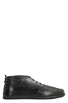 Volta Leather Mid-top Sneakers In Black