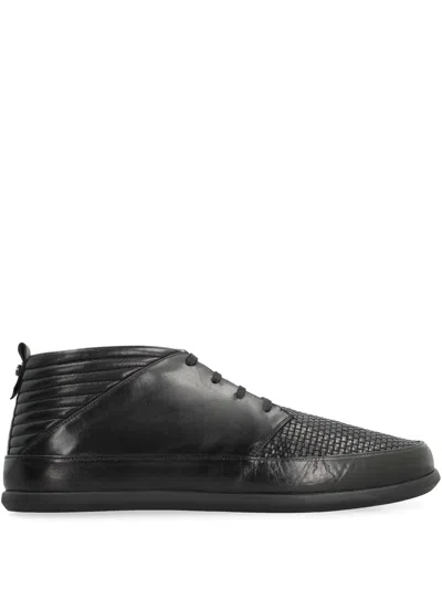 Volta Leather Sneakers In Black