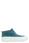 Volta Suede Mid-top Sneakers In Turquoise