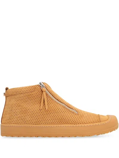 Volta Zip-up Sneakers In Brown