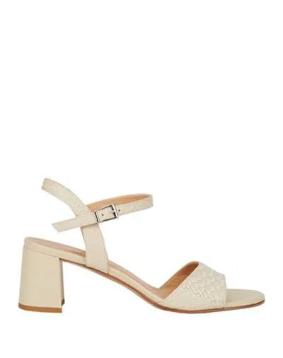Voltan Woman Sandals Ivory Size 10 Leather In White
