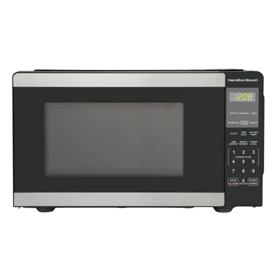 Voltzze 0.9 Cu Ft Countertop Microwave Oven, 900 Watts, Stainless Steel, New