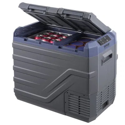 Voltzze Car Refrigerator, 12 Volt Car Refrigerator Fridge, 40 L Dual Zone Portable Freezer, -4-68 F Adjustab