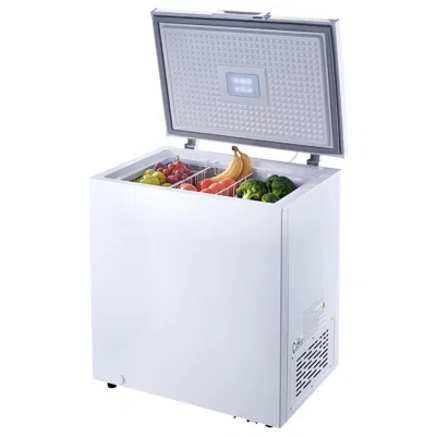 Voltzze Chest Freezer, 5 Cu. Ft Compact Deep Freezer, Free Standing Top Open Door Chest Freezers With 2 Remo