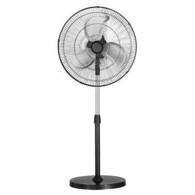 Voltzze Industrial Pedestal Fan, 18 Inch 90-degree Oscillating Fan, Height Adjustable Standing Fans With 3 A