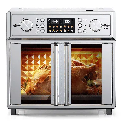 Voltzze Pizza Oven Bread Machine Oven 26qt Large Capacity French Double Door Air Fryer 1700w 14 Preset Menus