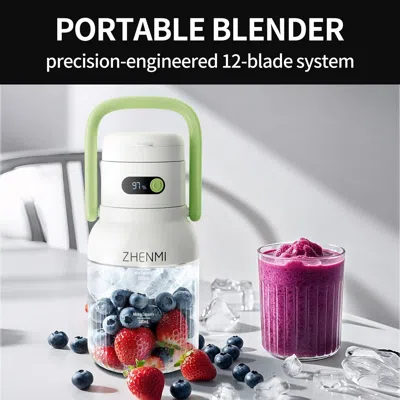 Voltzze Portable Blender, Personal Blender For Smoothies & Shakes, Cordless, 33oz Bpa-free Vessel, Leakproof