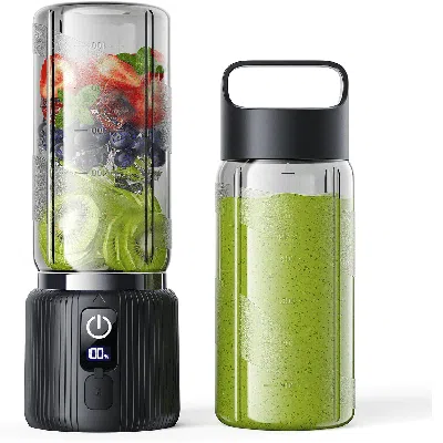 Voltzze Portable Blender, Small Smoothie & Shake Maker With 8 Blades, Compact Personal Blender With Led Disp
