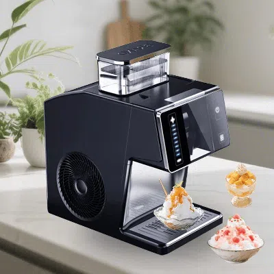 Voltzze Snowflake Ice Maker-44-pound 24-hour Ice Maker With Stainless Steel Blades, Pvc Construction, Bpa-fr