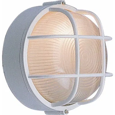 Volume Lighting 1 -bulb Outdoor Bulkhead Light In White
