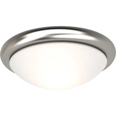 Volume Lighting 1 - Light 11" Simple Bowl Flush Mount In Brushed Nickel