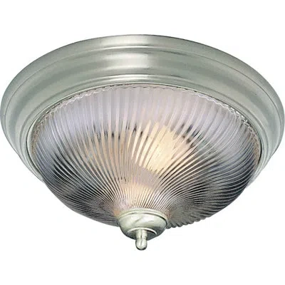 Volume Lighting 1 - Light 13" Simple Bowl Flush Mount In Brushed Nickel