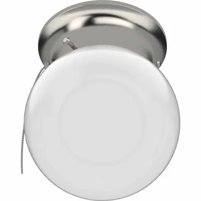 Volume Lighting 1 - Light 6" Simple Globe Flush Mount In Brushed Nickel