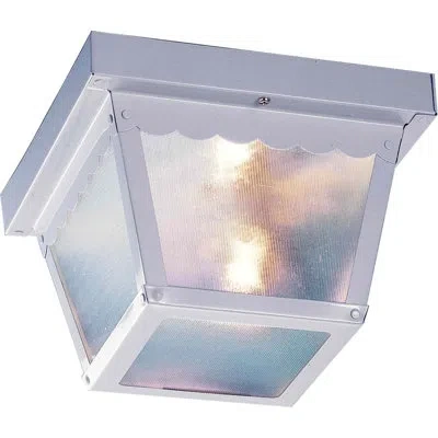 Volume Lighting 1 - Light 7.5" Unique/statement Geometric Flush Mount In White